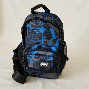 NWOT! Small Lightweight Shoulder Crossbody Bag with Black/Blue/Grey Camo Design